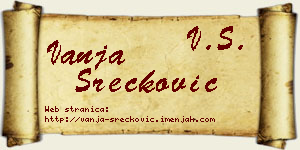 Vanja Srećković vizit kartica